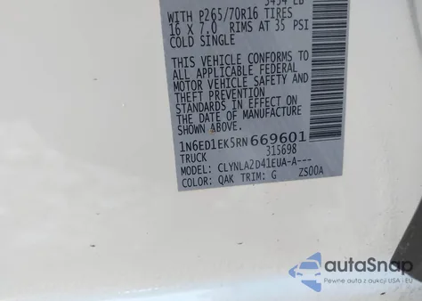 2024 Nissan Frontier S 4X4 from USA, damaged, VIN 1N6ED1EK5RN669601